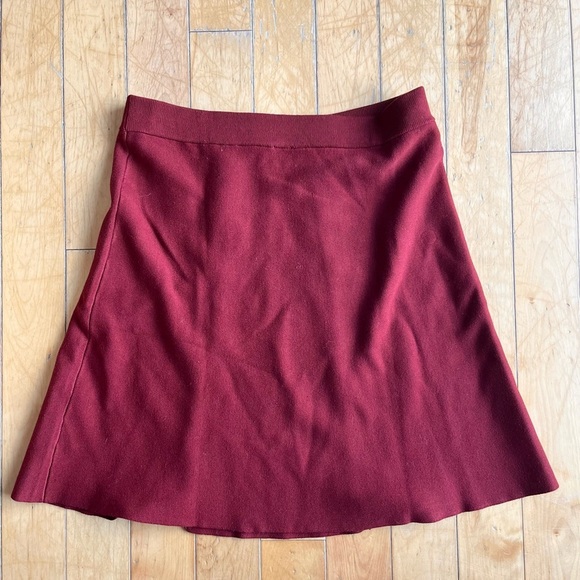 Tristan Black and Burnt Orange Knit A-Line Skirt Size Large - Picture 3 of 8